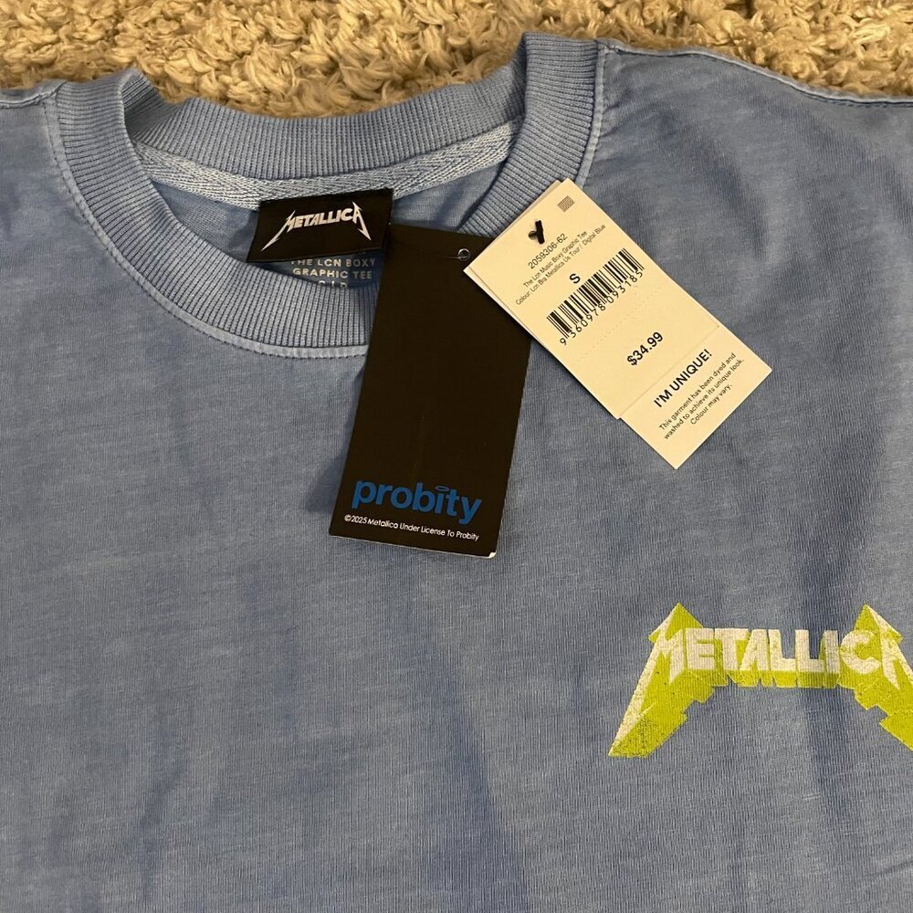 Metallica …And Justice For All Tracklist Tee NWT Women’ - Picture 3 of 5